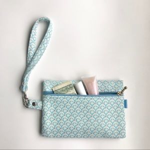 Small Blue Wristlet